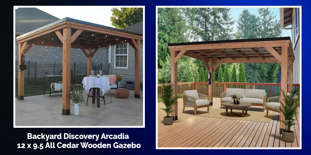 Backyard Discovery Arcadia 12 x 95 All Cedar Wooden Gazebo