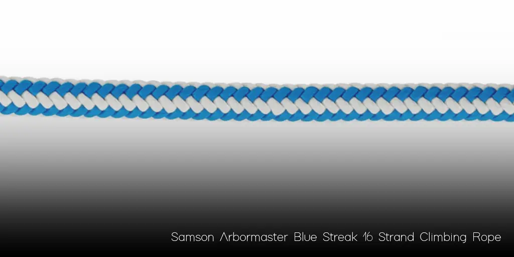 Samson Arbormaster Blue Streak 16 Strand Climbing Rope