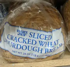 Sliced Cracked Wheat Sourdough Bread